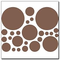 Chocolate Brown Polka Dot Wall Decor Transfer Stickers