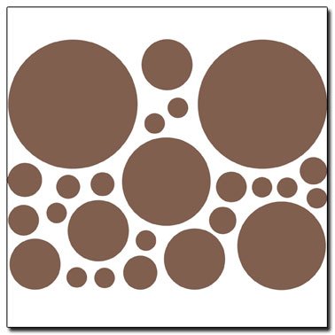 Chocolate Brown Polka Dot Wall Decor Transfer Stickers