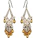 Amber Beaded FLOWERING CHANDELIER Earrings
