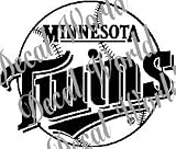 MINNESOTA TWINS LOGO MLB WHITE DECAL VINYL STICKER