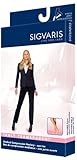 Sigvaris 772 Transparent Knee High Open Toe Compression Hose 20-30mmHg - Medium Short - Natural - 772CSSO33772CMSO33