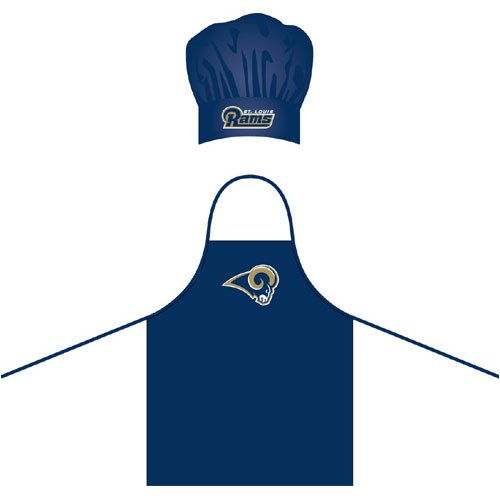 Saint Louis Rams Nfl Barbeque Apron And Chefs Hat