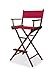 Telescope Casual Heritage Bar Height Director Chair, Red with Walnut Frame