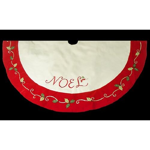 red noel christmas tree skirt