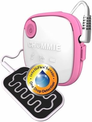 Theos Medical Systems TCE25P Chummie Elite Bedwetting Alarm with 5 Tones, Vibration and One Drop Detection Technology, Pink