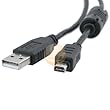 Olympus CB-USB5 / USB6 Compatible USB Data Cable w/ Ferrite, Black