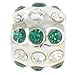 Quiges Sterling Silver bead Green discoball bead