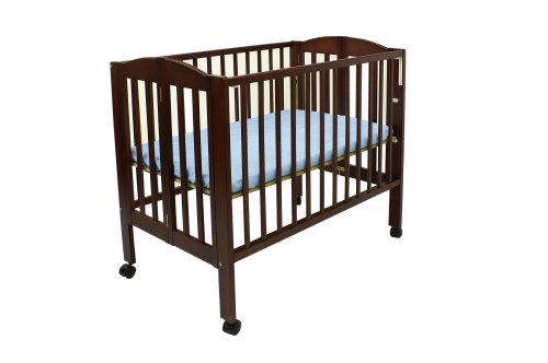 Dream On Me 2-in-1 Folding Porable Crib - Cherry
