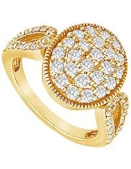 Diamond Circle Ring 14K Yellow Gold - 1.00 CT Diamonds