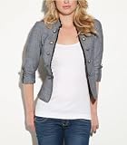 G by GUESS Mari Military Jacket, JET BLACK (LARGE)