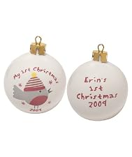 My 1st Christmas robin 2009 bauble - Personalised