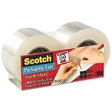 3M/COMMERCIAL TAPE DIV. / MMM38422 / Scotch Tear-By-Hand Packaging Tape, 2" x 50 Yards, 1-1/2" Core, Clear, Two/Box / Sold as 1 PK