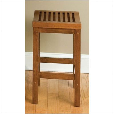 Home Styles Furniture Solid Hardwood 24 Inch Bar Stool in Cottage Oak Finish