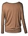 BIADANI Women Round Neck Soft Drape Dolman Tunic Top - Made in USA