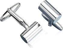 Classic Silver Cylinder Cufflinks with Presentation Box