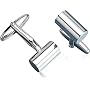 Classic Silver Cylinder Cufflinks with Presentation Box