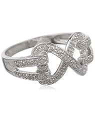 Sterling Silver Infinity Diamond Ring (0.05 cttw, I-J Color, I2-I3 Clarity)
