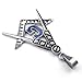 KONOV Mens Freemason Masonic Stainless Steel Pendant Necklace, Blue, 24 inch Chain