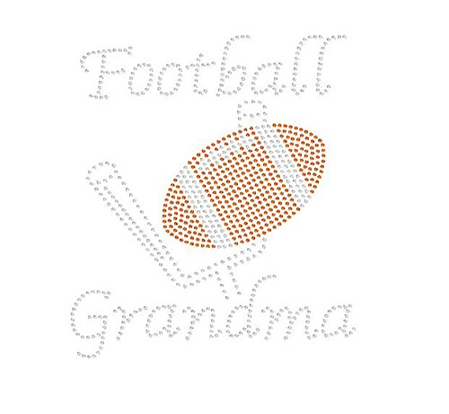 Football Grandma Rhinestone Iron On T Shirt Design Desertcart