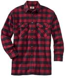 Woolrich Men's Flannel Buffalo Check Shirt, RED/BLK PLAID (Red), Size XL