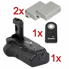 Batteriegriff f�r Canon EOS 450D, 500D wie BG-E5 + 2x LP-E5 (wie das Original) + 1x Infrarot Fernbedienung!
