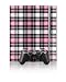 Pink Plaid Design PS3 Playstation 3 Body Protector Skin Decal Sticker