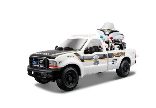 Maisto 1:24 scale 1999 police ford f350  and harley davidson 2004…