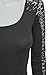 Women's Casual Scoop Neck Lace Inset Long Sleeve Comfort Slim Fit Fashion Top