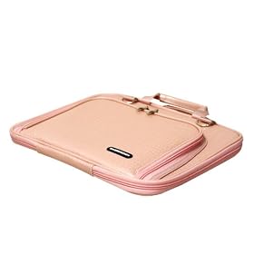CaseCrown Double Memory Foam Case with Front Pocket (Alligator Pink) for ASUS N20A-D1 12.1-Inch Laptop