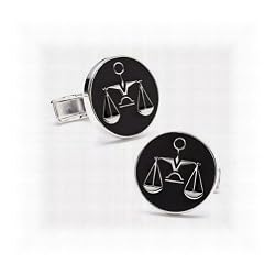 Sterling Scales of Justice Cufflinks