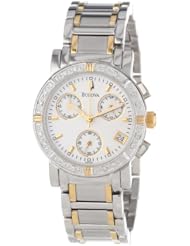 Bulova Womens 98R98 Stainless Steel and Diamond Two-Tone Watch