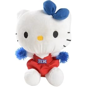 Sanrio Hello Kitty Plush Soft Toy Sitting Cheer Leader 23cm/9" Red Dress Pompoms