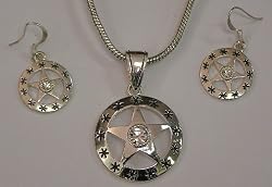 Texas Star with Clear Rhinestones Jewelry Set