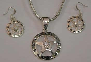 Texas Star with Clear Rhinestones Jewelry Set