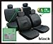 Universal Car Seat Cover Full Set Lether Airbags Ready and Rear Seat Split Pu-002 Black