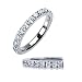 2mm Women's Titanium Eternity Wedding Band with Lab-grade Diamonds in Sizes 5 to 8 - Paradise