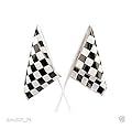 New ! 24 Party Favors RACING Nascar Race Car MINI Black White CHECKERED FLAGS