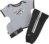 Oakland Raiders 6-9 Month Home Team 4 Piece Gift Set