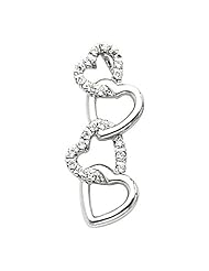 Platinum Diamond Four Linked Heart Pendant - 0.16 Ct. -- LIFETIME WARRANTY