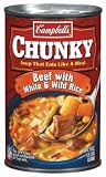 Campbell's Chunky Beef with White & Wild Rice Soup 18.8 oz (Pack of 12)