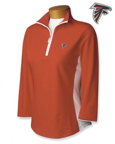 Atlanta Falcons Women's 3/4 Sleeve Colorblock Half Zip Mock - X-Small