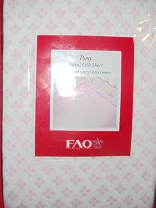 FAO Schwarz Posey Fitted Crib Sheet - Ditsy Pink & White
