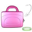 New Pink Eva Amazon Kindle DX Hardshell Carrying Case + White Ebook Reader Light + Live*Laugh*Love Wrist Band!!! (Kindle DX Not Included)