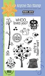 Hero Arts 4x6 Whoo Loves You Clear Stamp Set