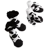 Mud Pie Baby Eieio Mary Jane Style Decorated Cotton Socks, Cow, 0 - 12 Months, Set of 2