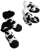 Mud Pie Baby Eieio Mary Jane Style Decorated Cotton Socks, Cow, 0 - 12 Months, Set of 2