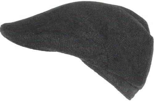 Cappello Brushed Wool Herringbone Ivy Cap (Gray, S/M)