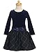 Girls Christmas/Holiday Long Sleeve Velvet and Plaid Dress