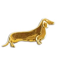 14k Gold Dachshund Pin by The Magic Zoo