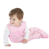 Woolino Ultimate Baby Sleep Sack, All Natural Merino Wool, One Size Fits Baby 3-24 Months, All Season Sleeping Bag, Princess Pink